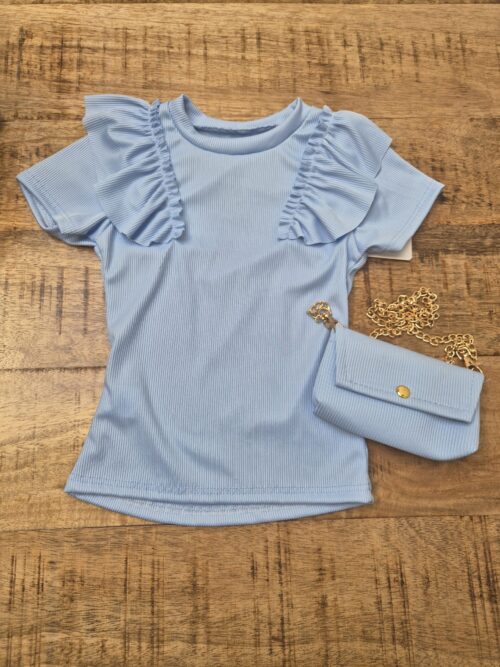 Ruffle Shirt met Mini Tasje - Afbeelding 2