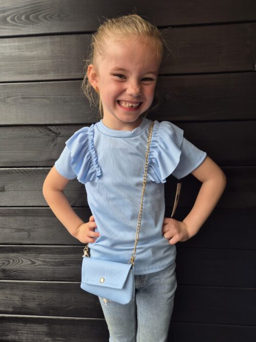 Ruffle Shirt met Mini Tasje