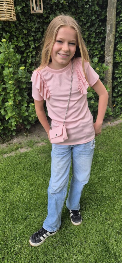 Ruffle Shirt met Mini Tasje - Afbeelding 3